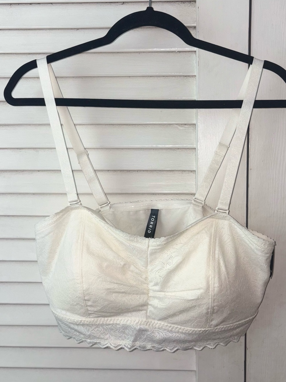 NWT Torrid Cloud Dancer Lace Bandeau Bralette White Size 1 1X 14/16 - Picture 2 of 5